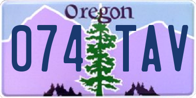 OR license plate 074TAV