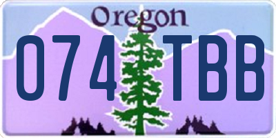 OR license plate 074TBB