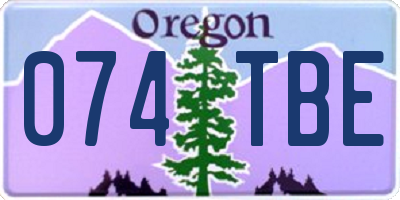 OR license plate 074TBE