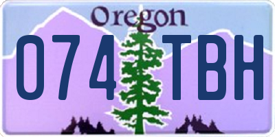 OR license plate 074TBH