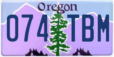 OR license plate 074TBM