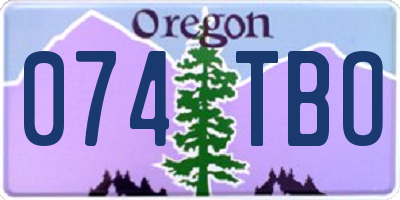 OR license plate 074TBO