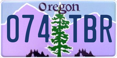 OR license plate 074TBR