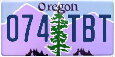 OR license plate 074TBT