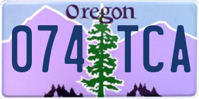 OR license plate 074TCA