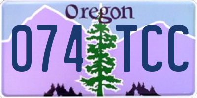 OR license plate 074TCC