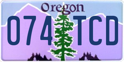 OR license plate 074TCD