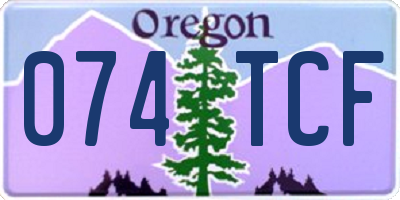OR license plate 074TCF