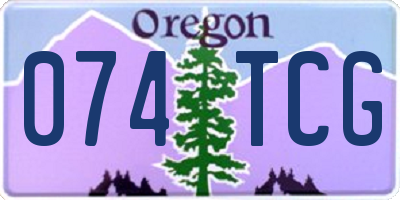 OR license plate 074TCG