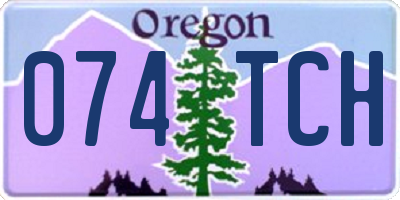 OR license plate 074TCH