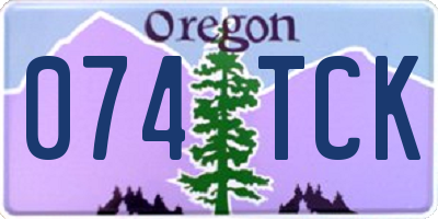 OR license plate 074TCK