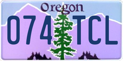 OR license plate 074TCL