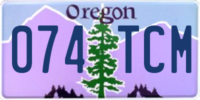 OR license plate 074TCM