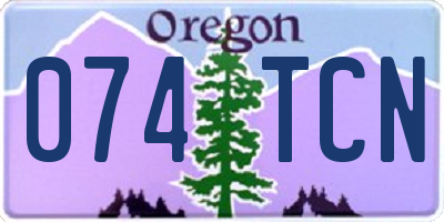OR license plate 074TCN