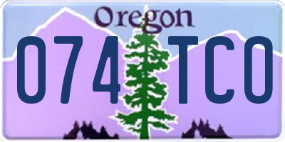 OR license plate 074TCO