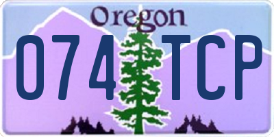 OR license plate 074TCP