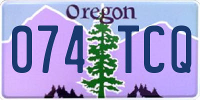 OR license plate 074TCQ