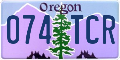 OR license plate 074TCR