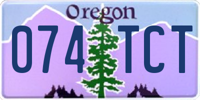 OR license plate 074TCT