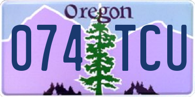OR license plate 074TCU