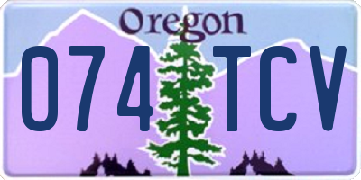 OR license plate 074TCV