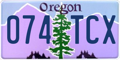 OR license plate 074TCX