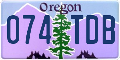 OR license plate 074TDB
