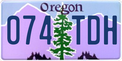 OR license plate 074TDH