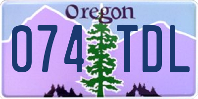 OR license plate 074TDL