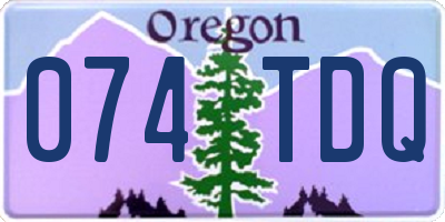 OR license plate 074TDQ