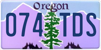 OR license plate 074TDS