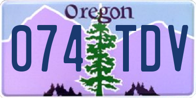OR license plate 074TDV