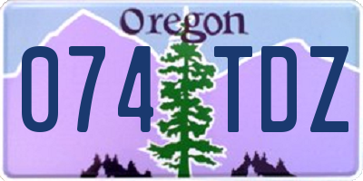 OR license plate 074TDZ