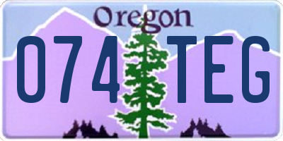 OR license plate 074TEG