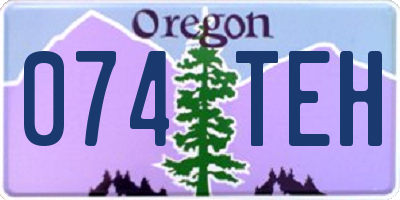 OR license plate 074TEH