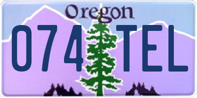 OR license plate 074TEL