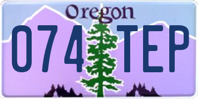 OR license plate 074TEP