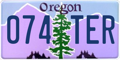 OR license plate 074TER