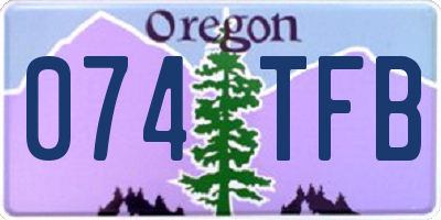 OR license plate 074TFB