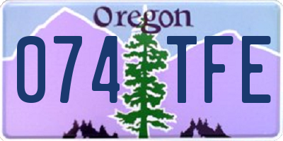 OR license plate 074TFE