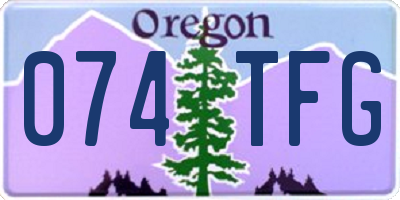 OR license plate 074TFG