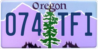OR license plate 074TFI