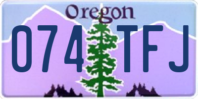 OR license plate 074TFJ