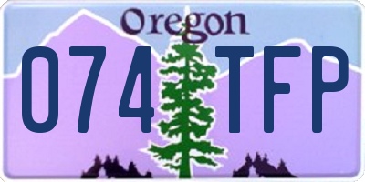 OR license plate 074TFP