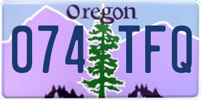 OR license plate 074TFQ