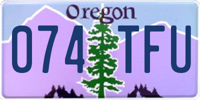 OR license plate 074TFU