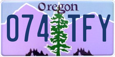 OR license plate 074TFY