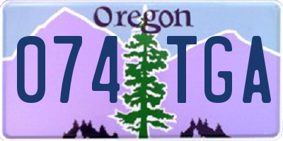OR license plate 074TGA