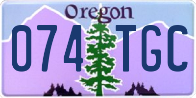 OR license plate 074TGC