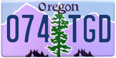 OR license plate 074TGD